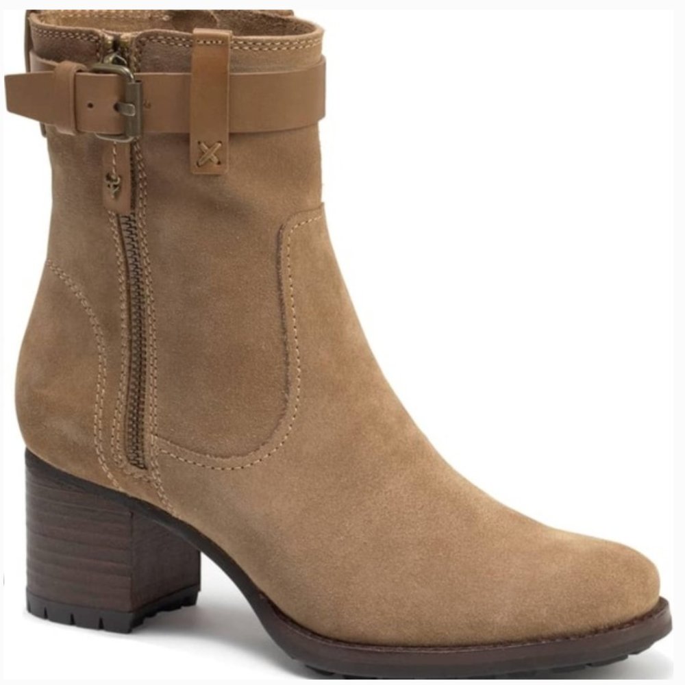 TRASK Madison Waterproof Suede Ankle Bootie 6.5
